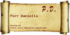 Porr Daniella névjegykártya